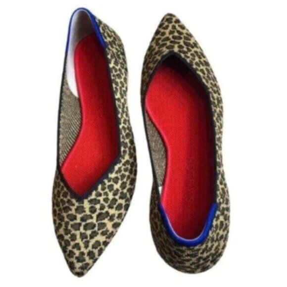 NEW Rothy's The Point Animal Print Comfy Casual Washable Flats 9.5 - Picture 3 of 7